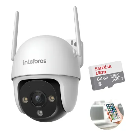 Câmera Intelbras IM7 S Full Color com cartão de 64GB