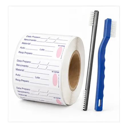 Kit Etiqueta Autoclave +escovas Instrumentais Rdc1002 Anvisa Branco