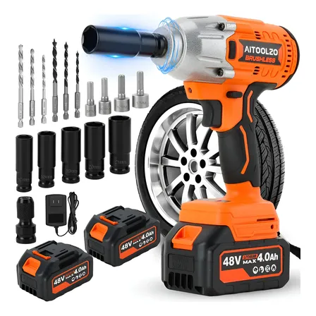 Chave De Impacto Parafusadeira 2bateria 900nm C/luz Aitoolzo Laranja 127/220v 60