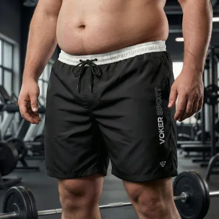 Short Masculino Plus Com Elastano Bermuda Academia Praia