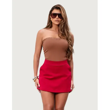 Short Saia K2b com bolso e tecido grosso