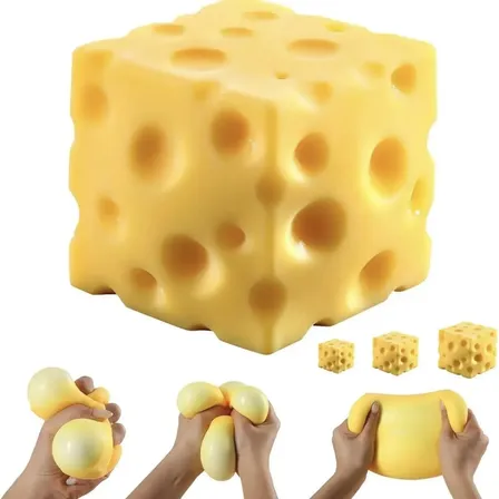 Squishy Queijo de silicone grande com retorno lento