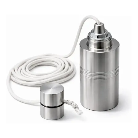Prumo de metal de 1kg com boia de alumínio