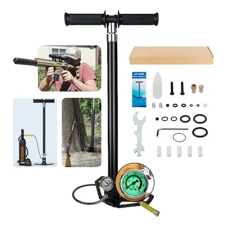 Bombas De Ar Manuais 4 Estágios 6000psi Com Filtro Monwo Para Airsoft E Pcp
