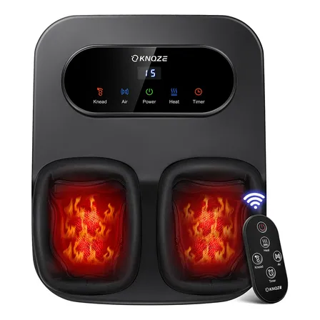 Massageador Eletrico Para Pes Com Aquecimento Controleremoto 127/220v Preto