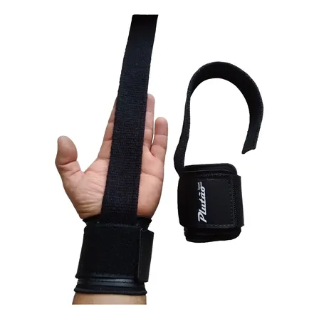 Straps com munhequeira para musculação e academia