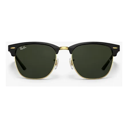 Óculos De Sol Clubmaster Preto Dourado Clássico Unissex