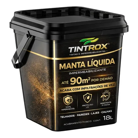 Manta Líquida 18kg Antigoteira Para Uso Externo E Interno Branco/gelo Fosco