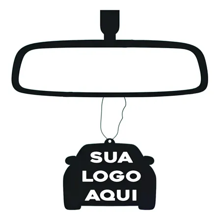 Kit 100 Cheirinho De Carro Personalizado Com Sua Marca Logo Branco Baunilha