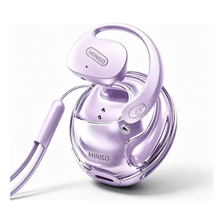 Fone Bluetooth Miniso X15pro na cor violeta