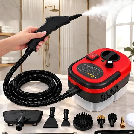Limpador a vapor portátil de alta pressão na cor vermelha