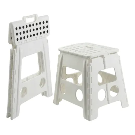 Banqueta Multiuso Dobrável Branco 32cm 150kg Powermaid