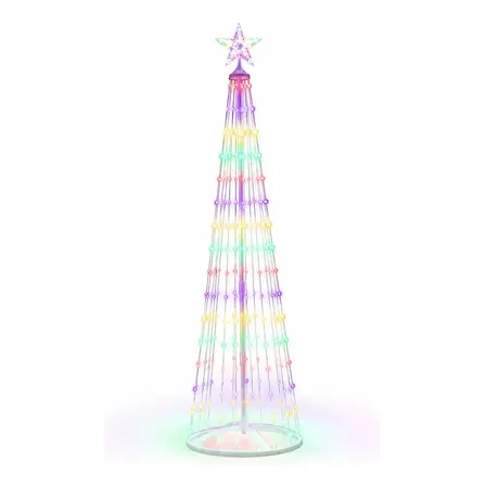 Árvore Natalina 2,10m Desmontável Led Rgb Usb Lumi Multicolorido