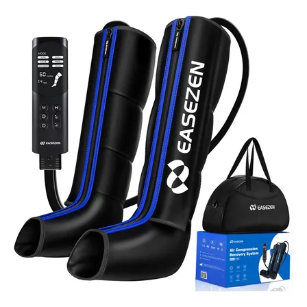 Bota De Compressao Pneumatica Massageador Pes Portatil 127/220v Preto M
