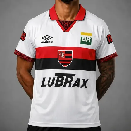 Camisa Flamengo 2 Retrô Aniversário 100 Anos Branca