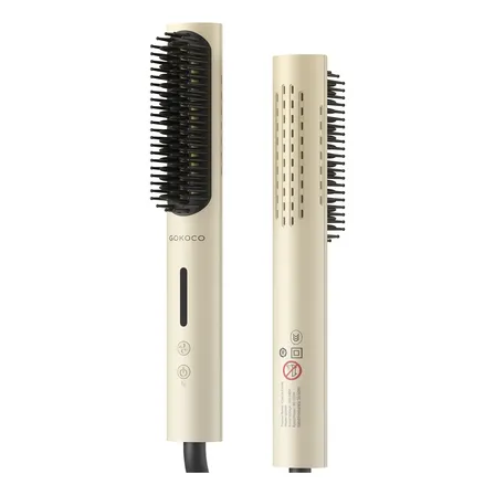 Escova Modeladora De Cabelo Gd049 Gokoco Com Ar Frio Bege 127/220v