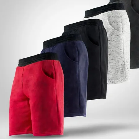 Kit 5 Bermudas Moletom Masculina Sortidas Academia Full Lote Sortido Liso Gg