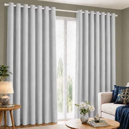 Cortina Tecido Grosso 300x250 Oxford Premium Quarto Sala Cinza-claro