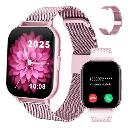 Relógio Smartwatch Prova D'água Ultra Mulher Rosa Original