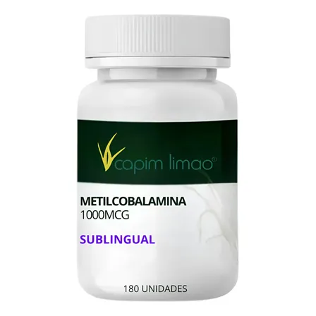 Metilcobalamina Vitamina B12 1000mcg Sublinguais 180 Caps Sem Sabor