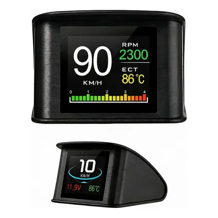 Display HUD OBD2 P10 na cor preta