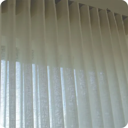 Cortina Gaze de Linho 3m x 2,70m para trilho suíço