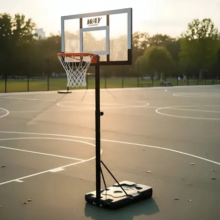 Cesta De Basquete Altura Ajustável 1,00 a 3,05m Aro 45 Base Oca