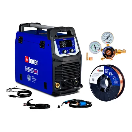 Máquina de Solda Inversora Boxer MIGFLEX 160 Bivolt para MIG/TIG/Eletrodo com Acessórios