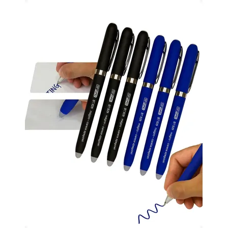 Kit de canetas que apagam mágicas nas cores azul e preta