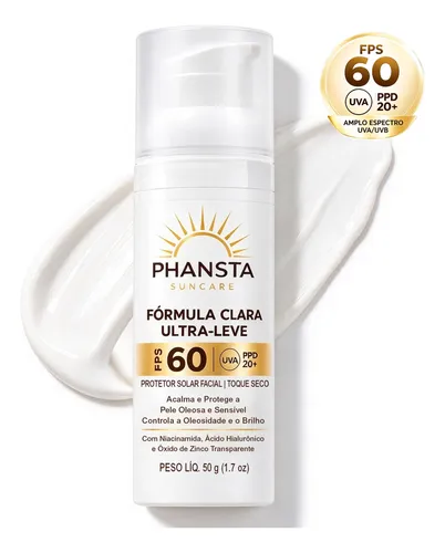 50g Protetor Solar Rosto Protetor Solar Toque Seco 60fps