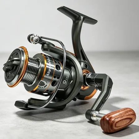 Carretilha molinete para pesca com manivela reversível