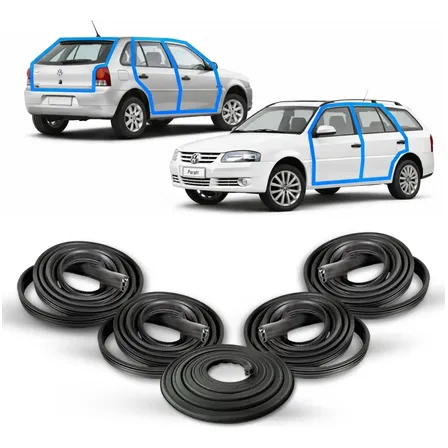 Kit Borracha Vedação 4 Portas Gol Parati G2 G3 G4 + Malas