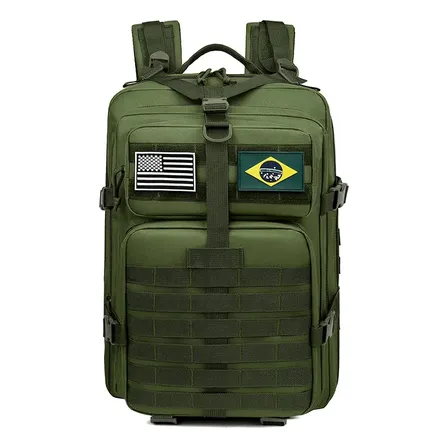 Mochila Tática Militar Impermeável E Resistente 50 Litros Verde