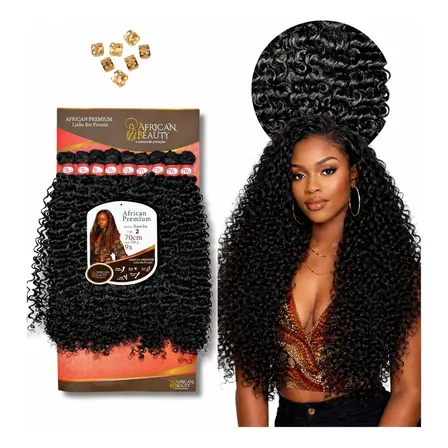 Cabelo Bio Fibra Vegetal Cacheado Entrelace Afro 70 Cm Tela
