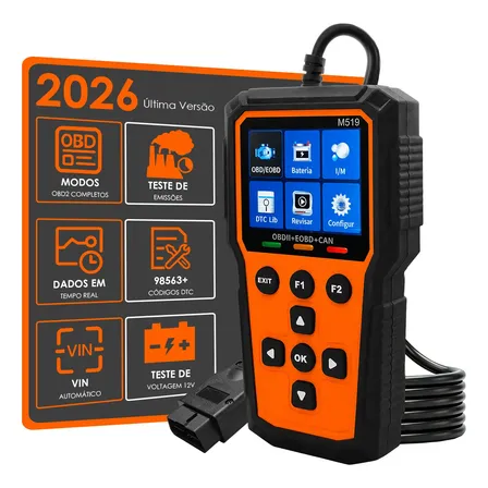 Scanner automotivo OBD2 profissional multimarcas para diagnóstico