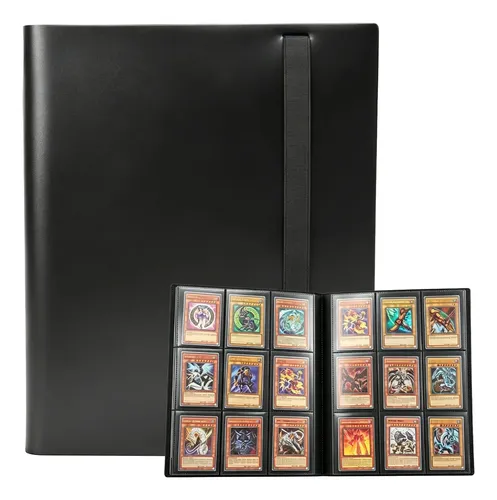 Álbum Fichário para Cartas TCG Preto de Polipropileno (360 Cartas)