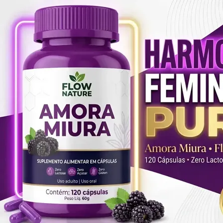 Amora Miura 120cps Puro Equilíbrio Hormonal Feminino Sem Sabor