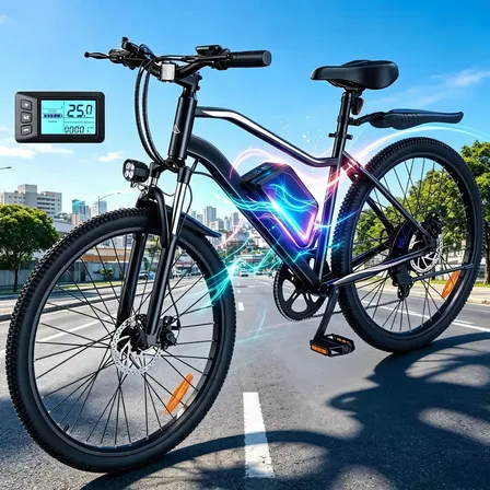 Bicicleta Elétrica Xroymexroy EB3 Para Adultos com APP Voltix,Motor de 750W Torque 60Nm , Bateria 36V 10.4Ah até 40km, Subida 15%,Suspensão Dianteira, Câmbio Shimano 7 Velocidades
