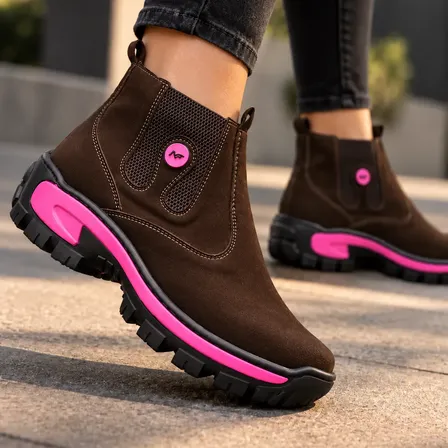 Bota Coturno Feminina Confortável Segurança Resistente Leve