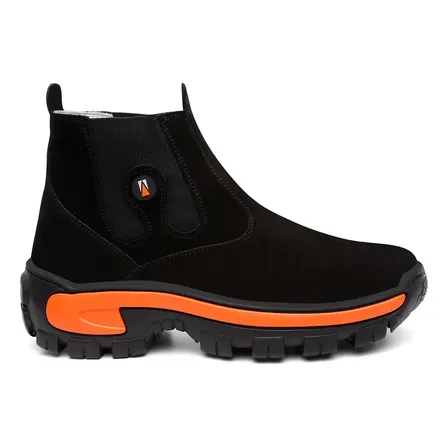 Bota Masculina Coturno Adventure Couro Kit Palmilha Pvc 9830