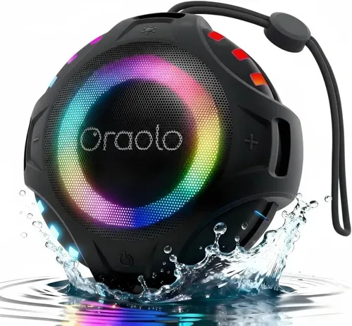 Caixa de Som Portátil Oraolo BS15 15W Bluetooth com Luz RGB e IPX7
