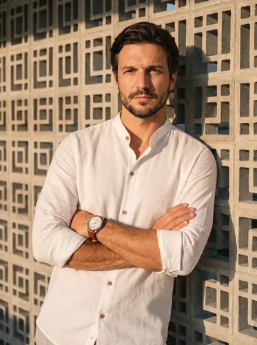Camisa Masculina Linho Manga Longa Gola Padre Confortavel