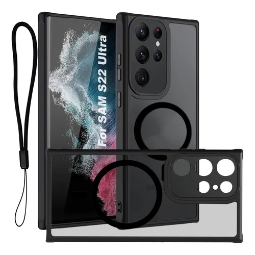 Capa Capinha Para Samsung Galaxy Case Proteção Mag Safe Preto S22 Ultra