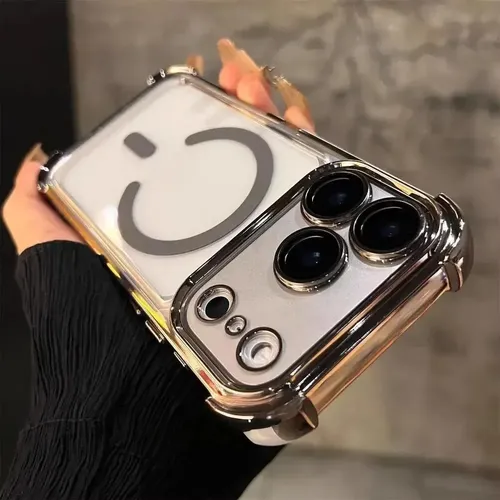 Capa Case Para Magnetica Capinhas De iPhone 17 18 Pro Max Cinza 17promax