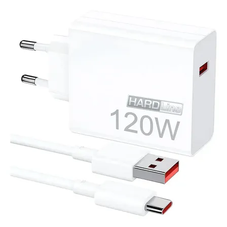 Carregador Celular 120w Rapido Compatível Xiaomi Poco X5 X6 X7 Pro Xiaomi 12t 13t 14t 15t Redmi 12 13 14 + Cabo Tipo-c - Marca Hardline