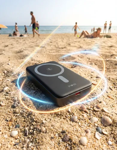 Carregador Ultrarrápido Por Indução Power Bank 10000mah 20w Preto