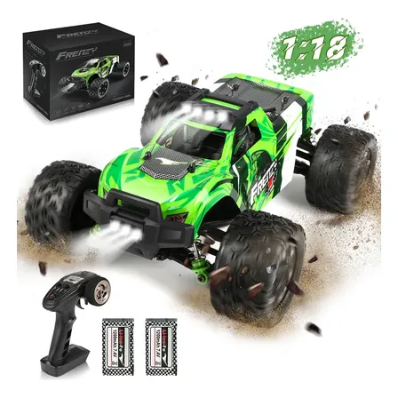 Carrinho Controle Remoto 4x4 Alta Velocidade 40km/h 1:18 Rc Verde-escuro 4x4 Off Road 40km/h Escala 1:18
