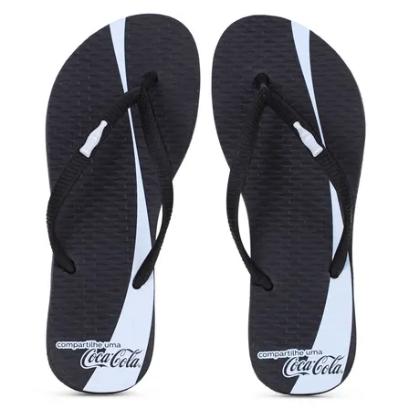 Chinelo Coca-cola Share Coke Confortável Verão Resistente Preto 37 Br