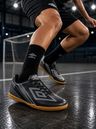 Chuteira Futebol Futsal Kick Umbro Masculina Original Preto/grafite 43