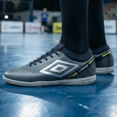 Chuteira Futsal Umbro Top Speed League Masculina Grafite/preto/branco 39